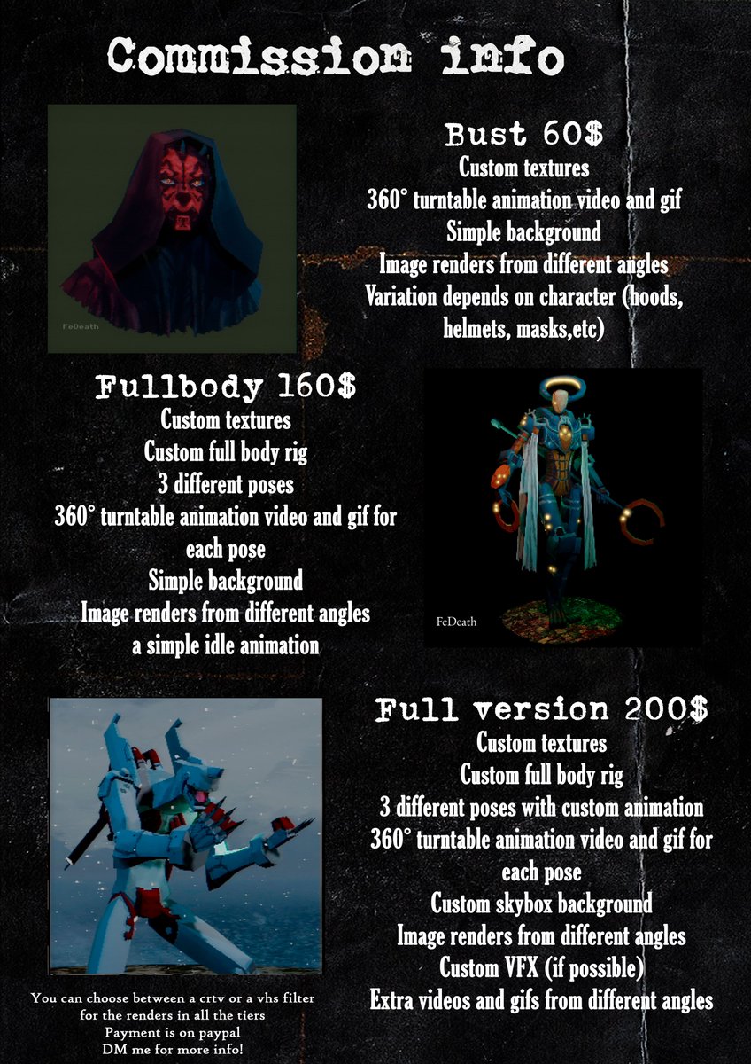 FxG_Arts's tweet image. A lot of people ask me for this today so there you go! if you want to know more about just send me a DM and we can talk with more details, thanks to all the people who ask me today! #Commission #3d #lowpoly