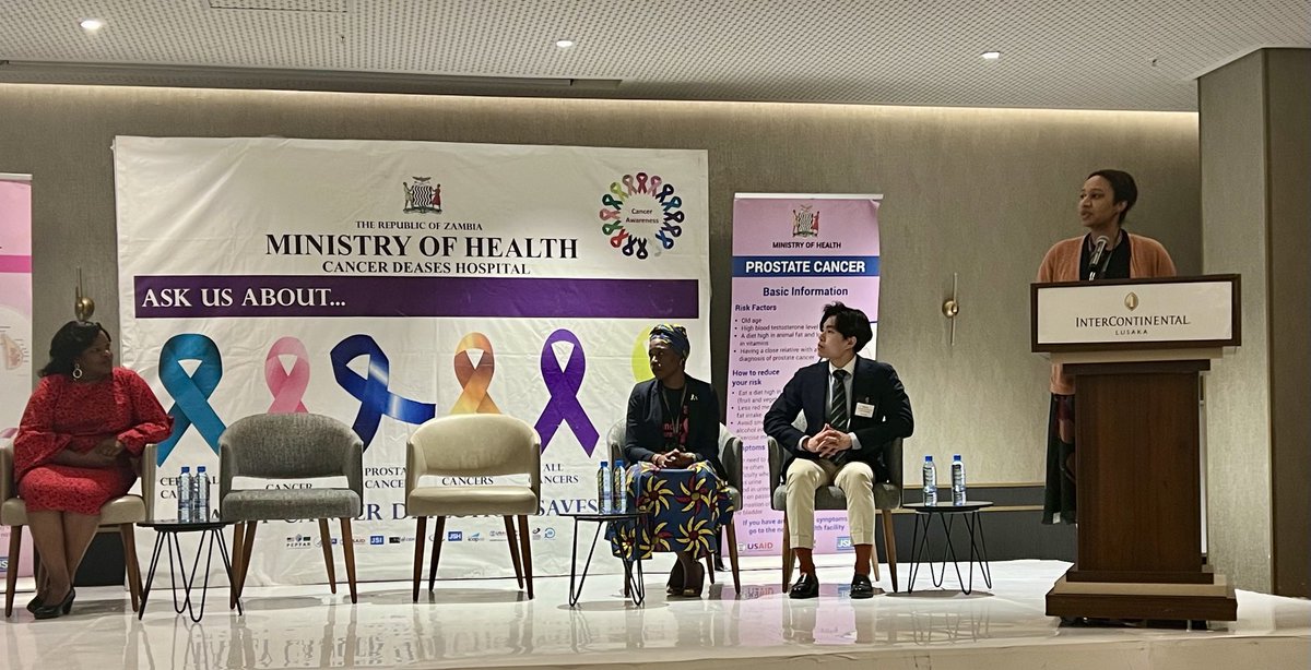 ACKoongMDPhD's tweet image. Superstar⁩ #radonc resident, ⁦@lee_kamaria⁩, presents results of impact of mobile health technology on health outcomes in Sub-Saharan Africa. ⁦Data presented @MDAndersonNews⁩ and Cancer Diseases Hospital Joint Symposium in #Zambia.