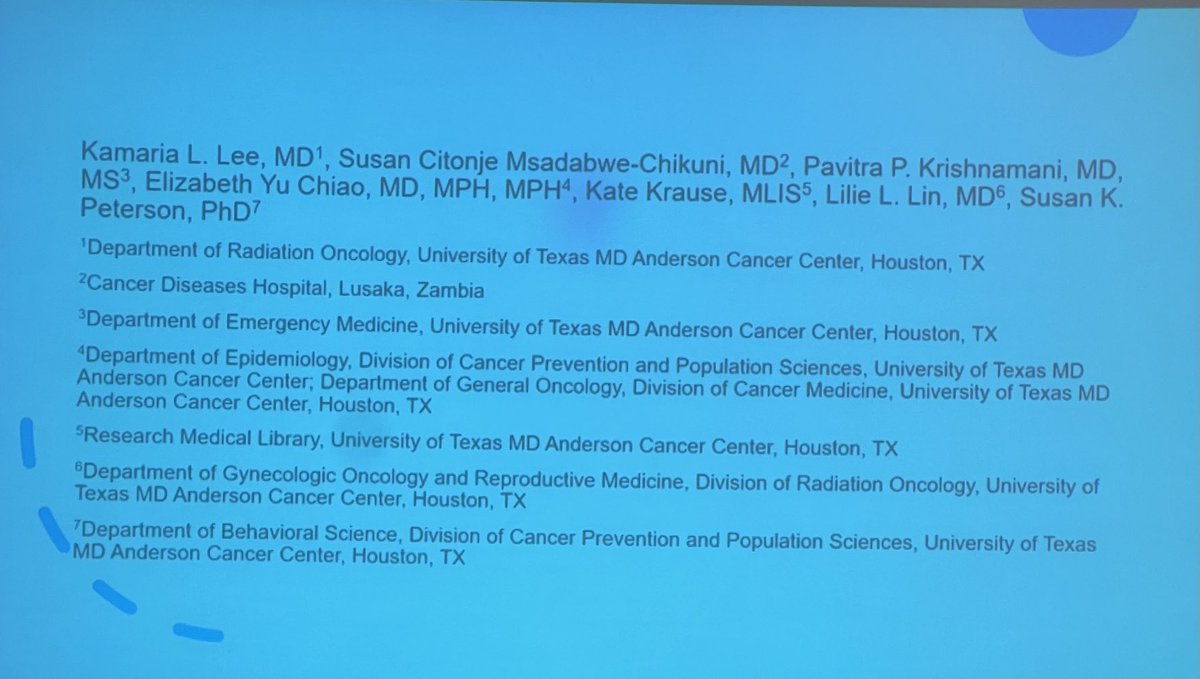 ACKoongMDPhD's tweet image. Superstar⁩ #radonc resident, ⁦@lee_kamaria⁩, presents results of impact of mobile health technology on health outcomes in Sub-Saharan Africa. ⁦Data presented @MDAndersonNews⁩ and Cancer Diseases Hospital Joint Symposium in #Zambia.