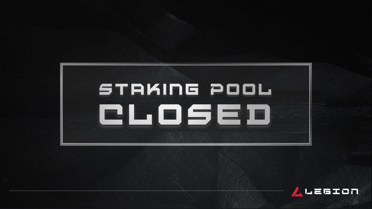 Gm Anon, Fridays are made to celebrate the achievements over the week. 

Congratulations to those who got into our $LEGION staking pools. 

It’s now time to hang your towels up, because both public pools are full. 

But who knows? We might open another due to all the demand. 👀