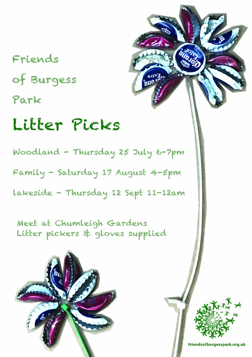 Three community litterpic sessions coming up in <a href="/BurgessPk/">Burgess Park</a> starting next Thurs 25 July 6-7pm with a walk through the woodlands <a href="/BurgessWoodland/">Burgess Park Woodland</a>.