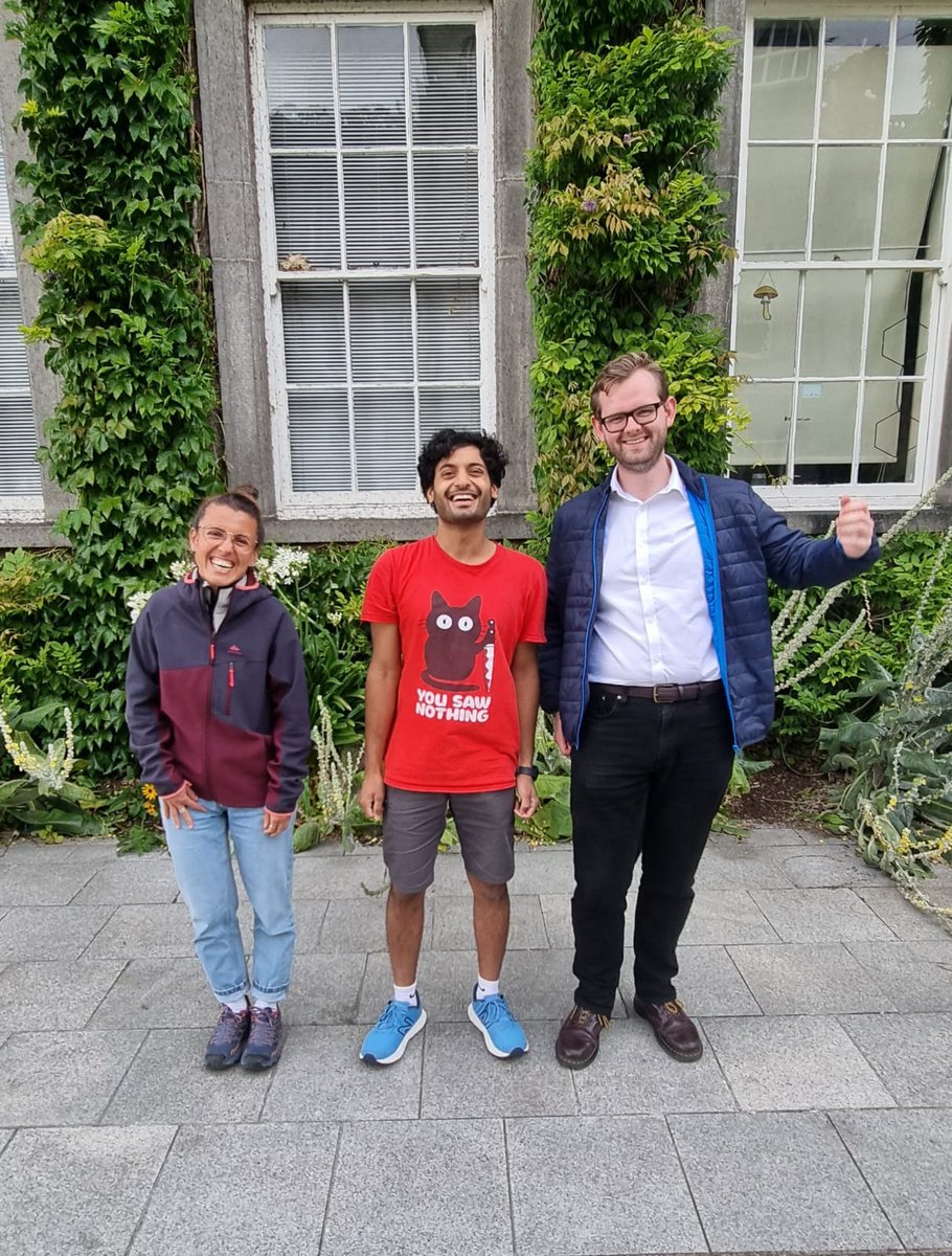 Congratulations to our three poster prize winners! In podium order here we have Laria Figurato (U. of Trieste, 3rd prize), Prabhav Jain (U. of Darmstadt, 1st prize), Oisin Culhane (Trinity College Dublin, 2nd prize)