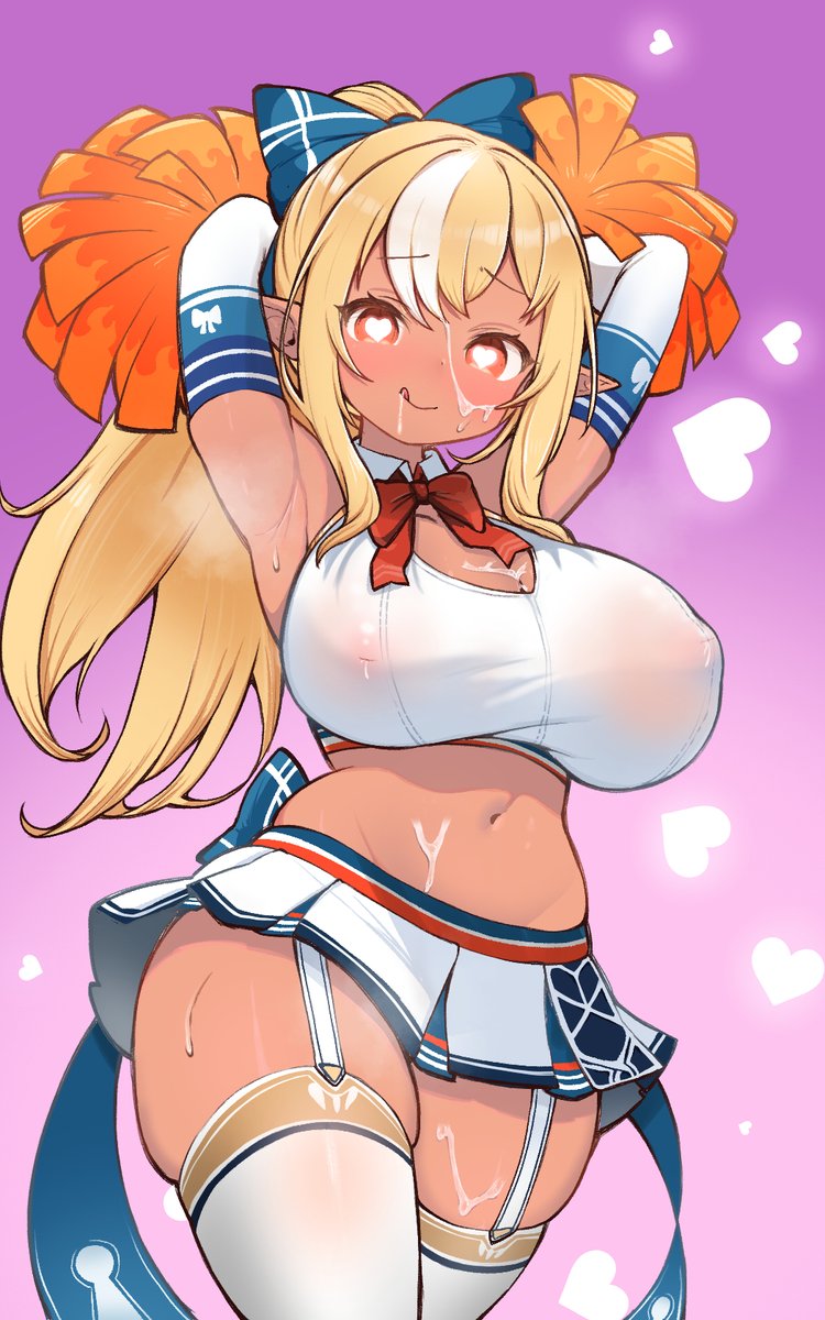 Astisia has a new role: cum cheerleader!

Her skills make all her teammates stronger, the more they cum on her.~