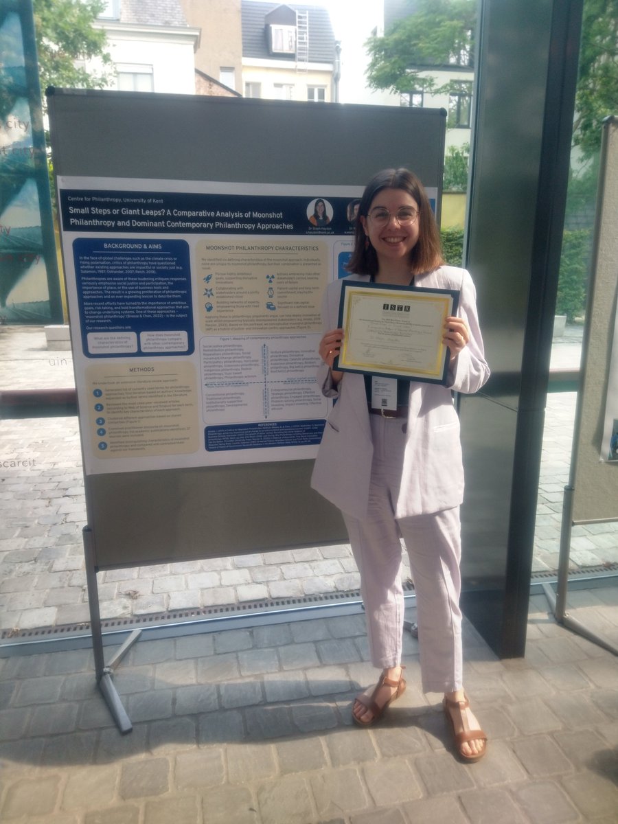 Thrilled to have been awarded the #ISTR2024 Best Conference Poster award. Thank you <a href="/ISTRorg/">ISTR</a> !!