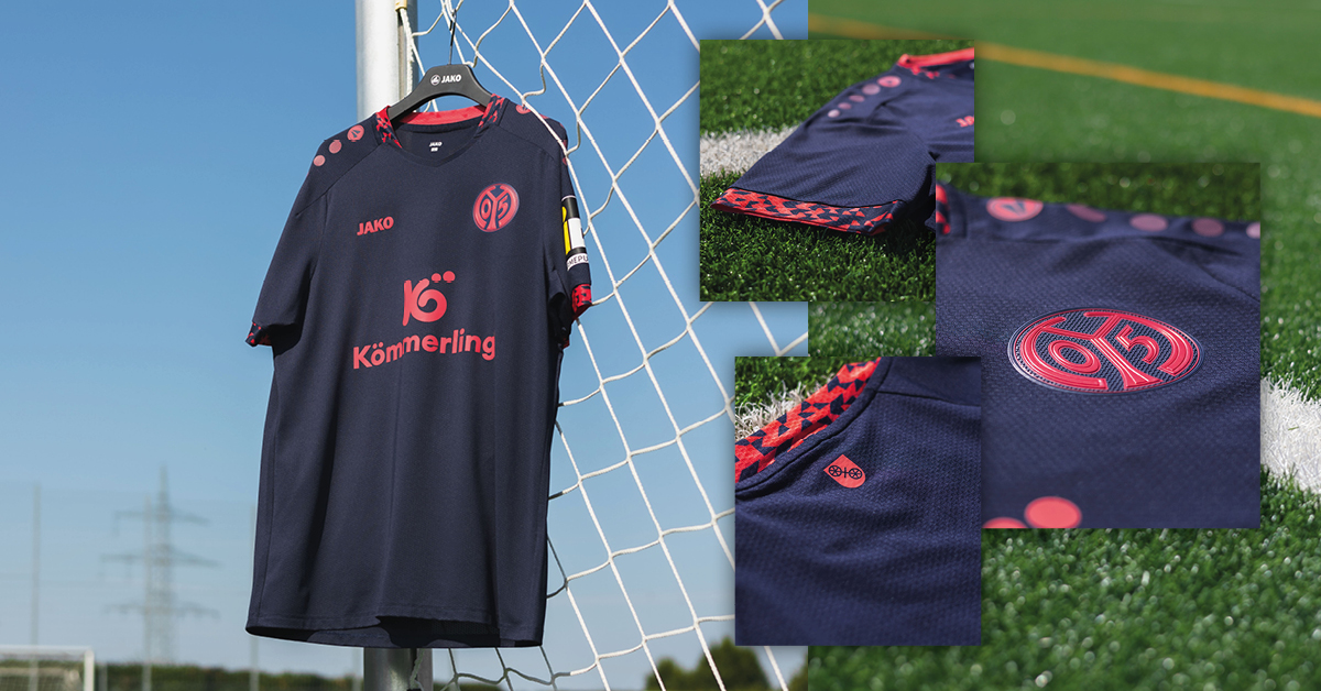 Korall trifft Blau: Das neue Auswärtstrikot des <a href="/1FSVMainz05/">1. FSV Mainz 05</a> 
jako.com/Mainz24Auswärts