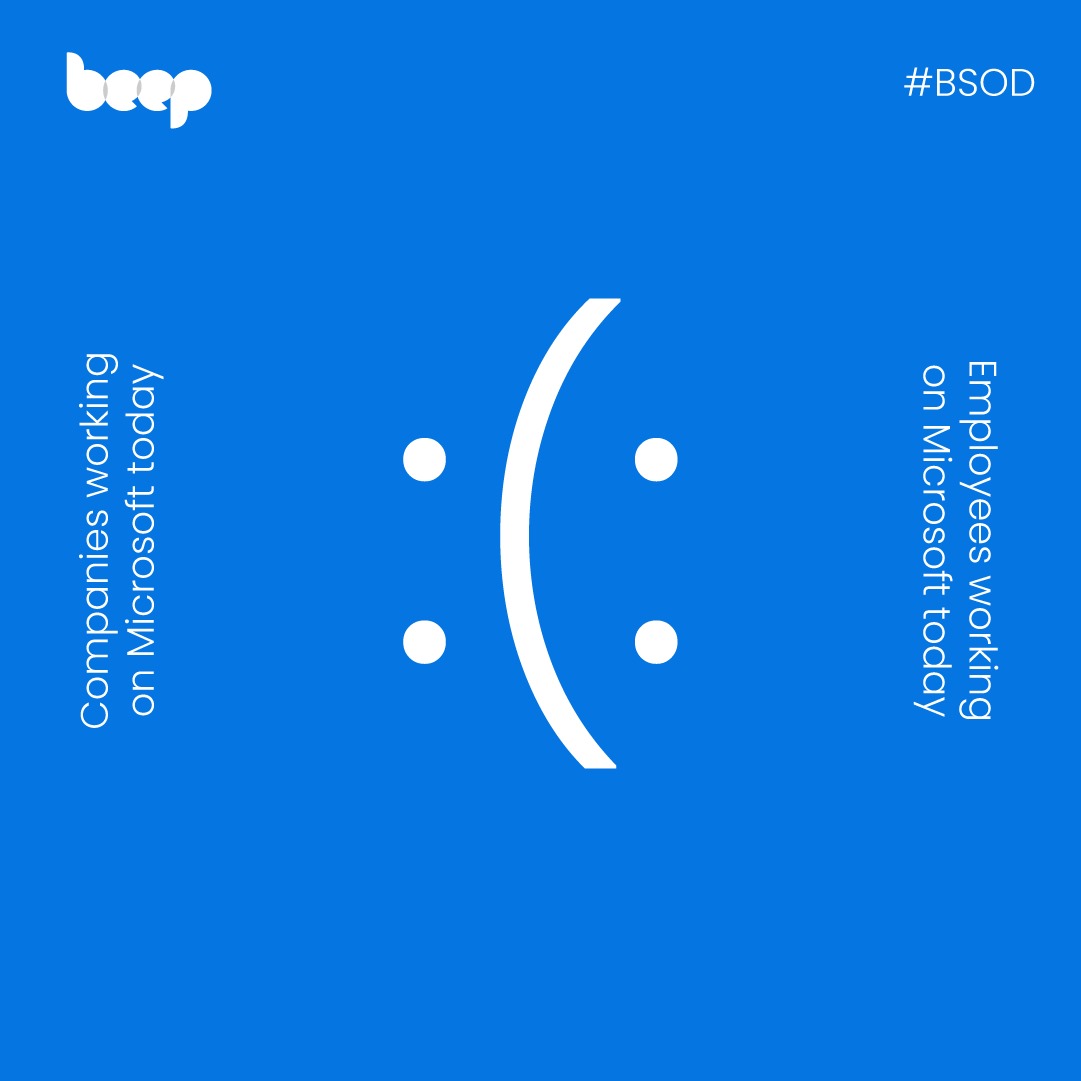 Did you happen to come across the blue screen of death too?

#bsod #microsoft #infosys #bluescreen #cyberattack