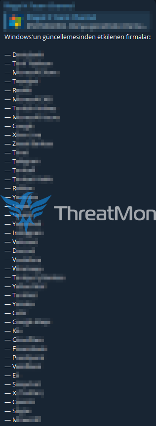 MonThreat's tweet photo. 🚨 Threat Actors Target Organizations Affected by CrowdStrike Incident 🚨 

Due to a technical malfunction in the CrowdStrike product globally, CrowdStrike users have been affected. Connected devices and servers have been disabled.

This is not a hacking incident, but threat actors on the dark web and deep web are exploiting the situation by planning attack scenarios in private chat rooms. To take advantage of this situation, threat actors are targeting the affected systems and institutions. The list shared on a hacker channel highlights the seriousness of the situation. While we have serious concerns about the accuracy of the shared lists, it is important to note that the real issue lies in the perception manipulation created by threat actors.

At ThreatMon, we closely monitor the security of all our customers.

You can email support@threatmonit.io to check if your company name appears on the list shared on hacker channels.

#Crowdstrike #Windows #CyberSecurity