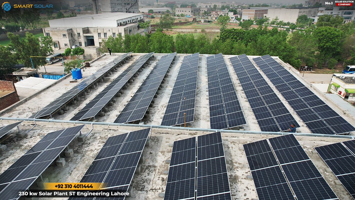 SmartSolarPak's tweet photo. 230 KW Solar System ST Engineering Complete Installation
#SmartSolar #Solar #SolarPanels
For more details please contact 0311-4011444 https://t.co/XETmdkSdpa