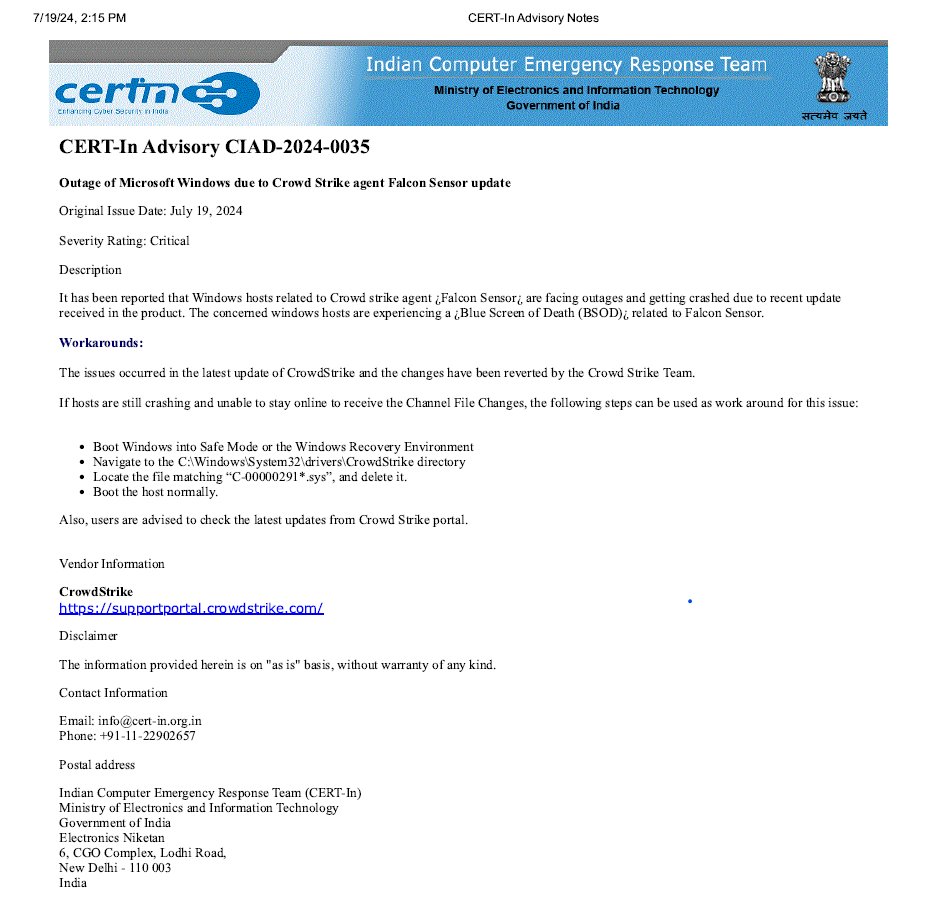 Microsoft Windows Major Service Outage Globally | iiQ8 Solution for Windows Error