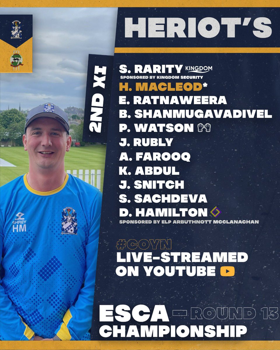 HeriotsCricket's tweet photo. 🔵⚪️ UPCOMING FIXTURES ⚪️🔵

1s Away to @FCC1860 
2s Home to @linlithgowcc 
3s Away to @TPVcricket 

#coyn https://t.co/f8NbkT2Rws