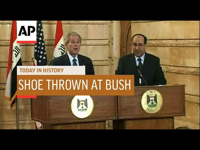 DaysOfNoahh's tweet photo. This was the goal of #Pullitzer winner and elite agent #EvanVucci, to recreate an #IwoJima like victorious battle glory moment of fighter Trump rising after his fall" in the fake #shootinghoax.
Vucci was magically present to take the perfect shot of Bush's "Shoe" attack in Iraq. https://t.co/HVW5jXm8Z2