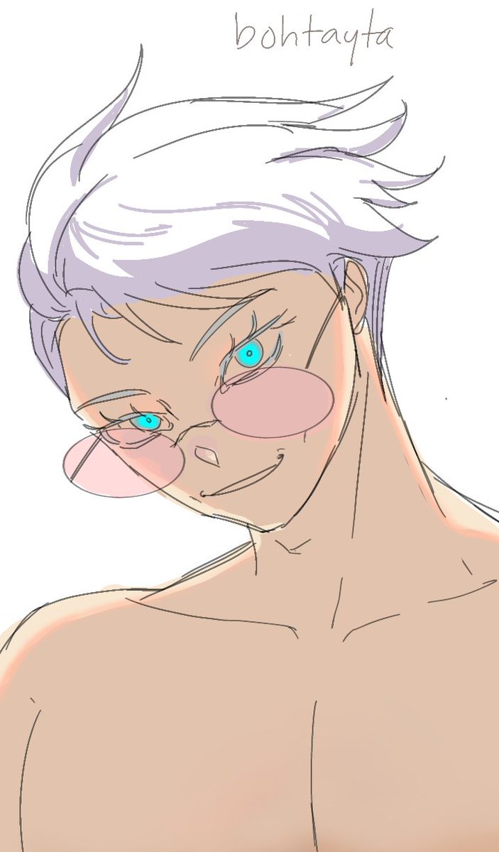 bohtayta's tweet photo. Shirtless gojo cuz why not #sketch #gojo #jjk https://t.co/9PBYZSBi2N