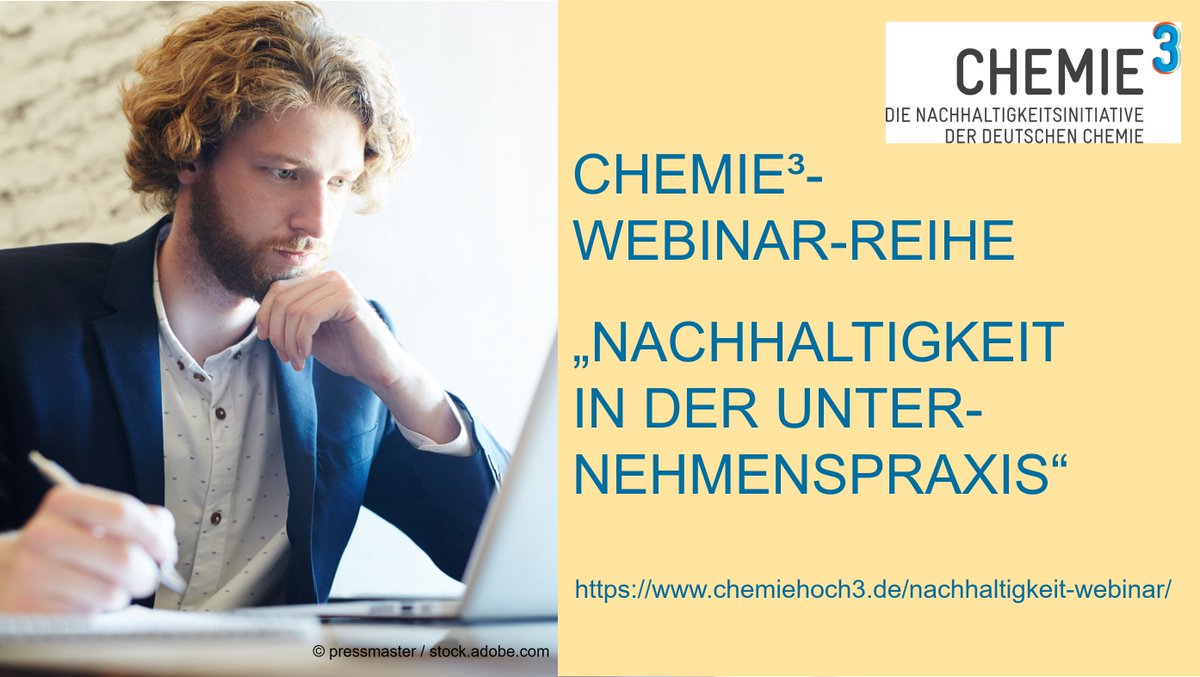 Seit 2018 haben wir für 👉Mitglieder 👈der Chemie³-Partner <a href="/BAVChemie/">BAVC</a>, <a href="/chemieverband/">VCI</a> und <a href="/igbce/">IGBCE</a> 38 Webinare zu Nachhaltigkeitsthemen durchgeführt. Wir freuen uns über insgesamt rund 8.000 Teilnehmende/200 pro Veranstaltung. Es geht weiter: chemiehoch3.de/nachhaltigkeit…
