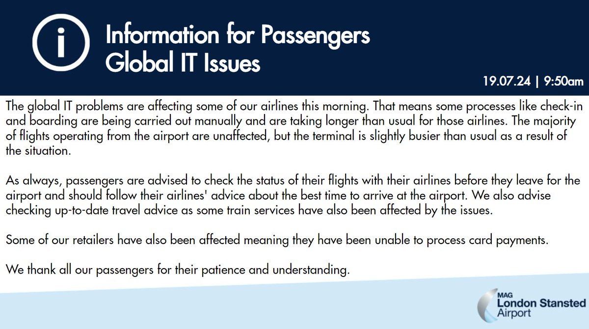 London Stansted Airport tweet media
