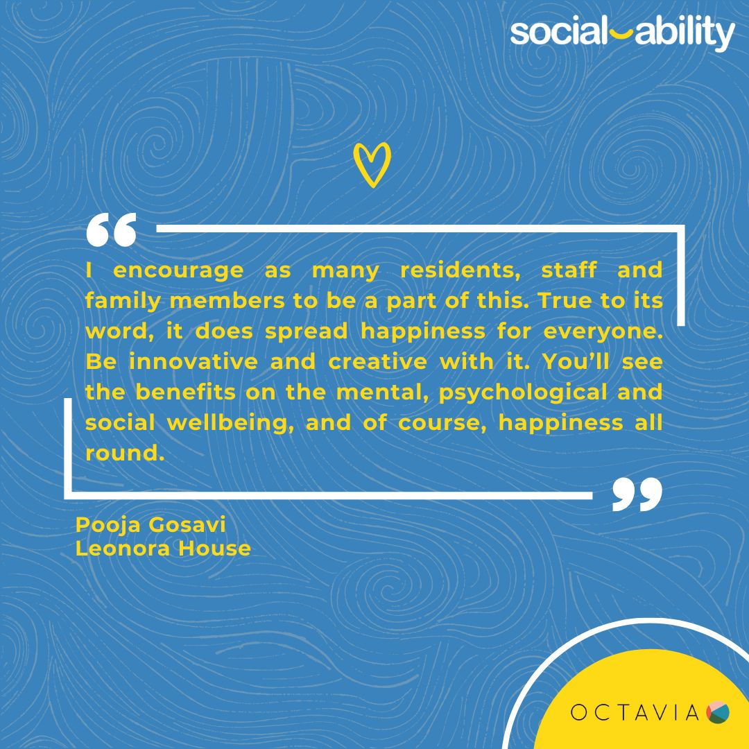 SocialAblty's tweet image. Check out what Pooja had to say about her experience with the #HappinessProgramme at Leonora House💙
