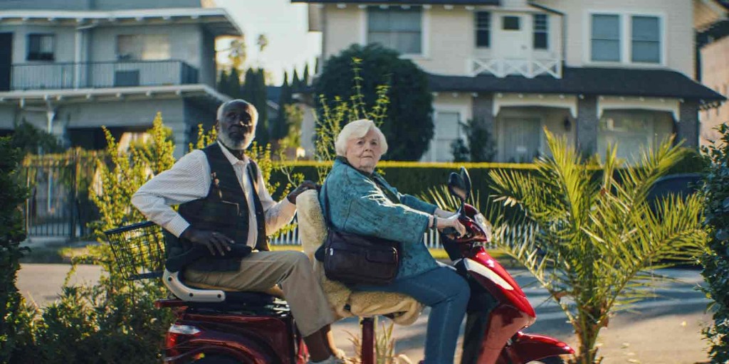 CrouchEndPH's tweet image. Opening today:

Thelma - a 93-year-old who sets out on a treacherous quest across the city to reclaim what was taken from her by a phone scammer.

Crossing - a retired school teacher and her unpredictable neighbour set off to Istanbul in search of her transgender niece.