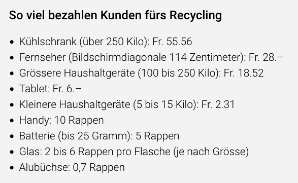 Hohe Recycling-Abgaben trotz riesigen Reserven

Staatliche und private Recycling-Organisationen kosten – sie werden über eine im Verkaufspreis enthaltene Abgabe finanziert.

Erstaunlich: Riesige Reserven werden gehortet. Abgaben werden nicht gekürzt..

Abo
ktipp.ch/artikel/artike…