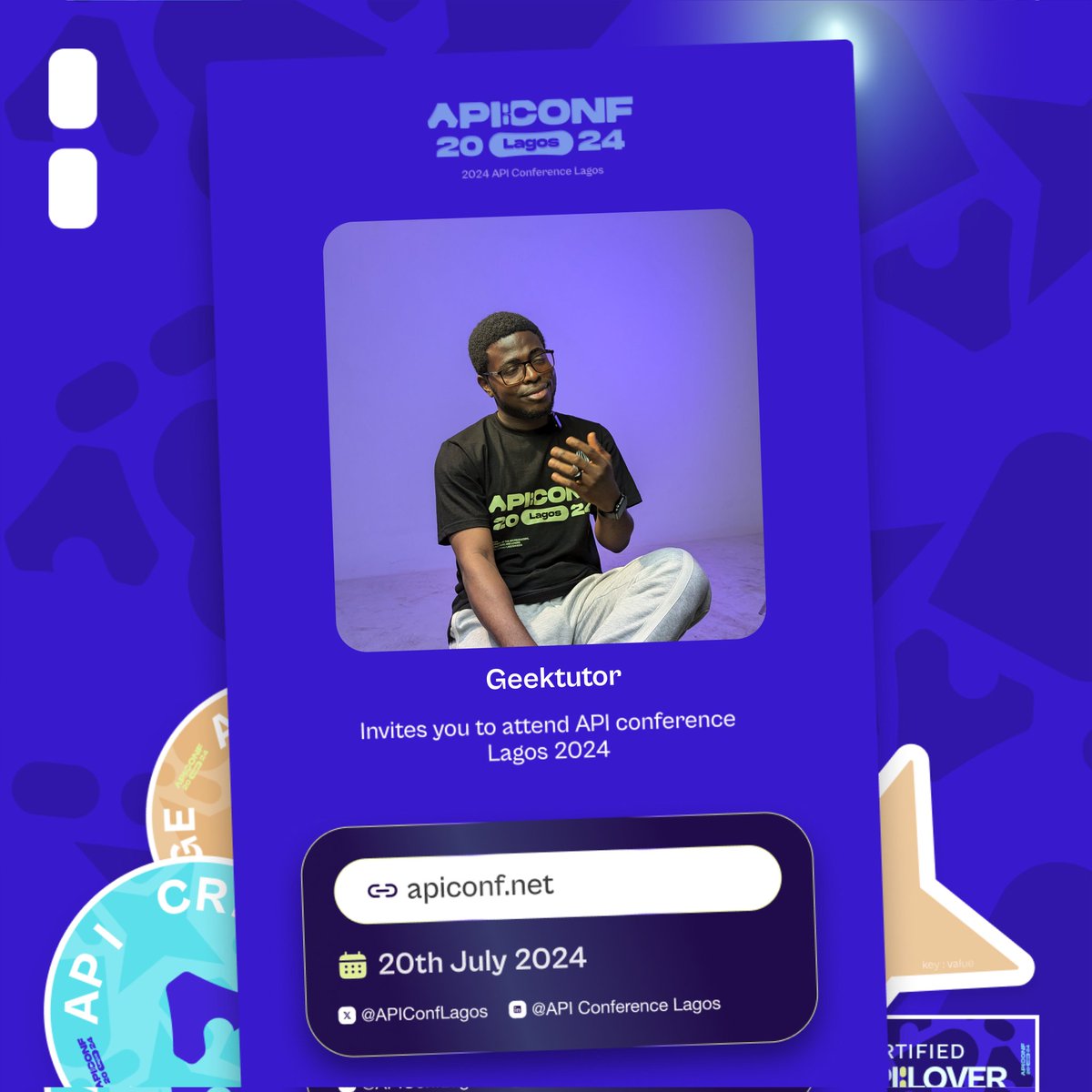 Looking forward to meeting y'all <a href="/apiconflagos/">API Conference Lagos</a> tomorrow #APIConfLagos

Quote this tweet with your DP if you're attending - apiconf.net/dp