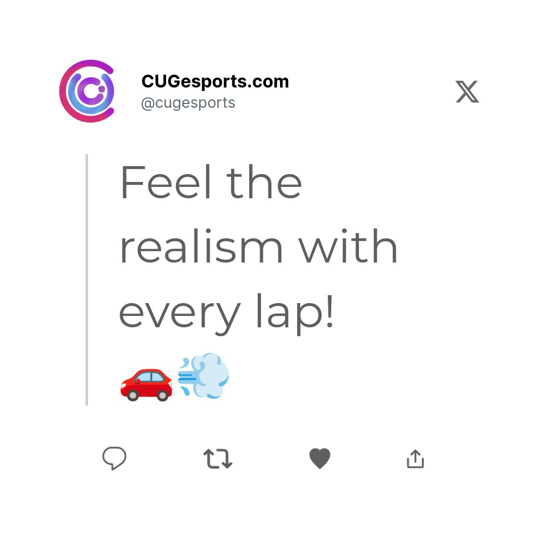 CUGeSports's tweet image. take your competitive spirit to the next level! Register today and start your racing adventure on CUGesports.com! 🚗💨

Share or comment if you're excited to race with us! #RacingCommunity #OnlineGaming #CompetitiveRacing

- contact email: cug@cugesports.com
- website: