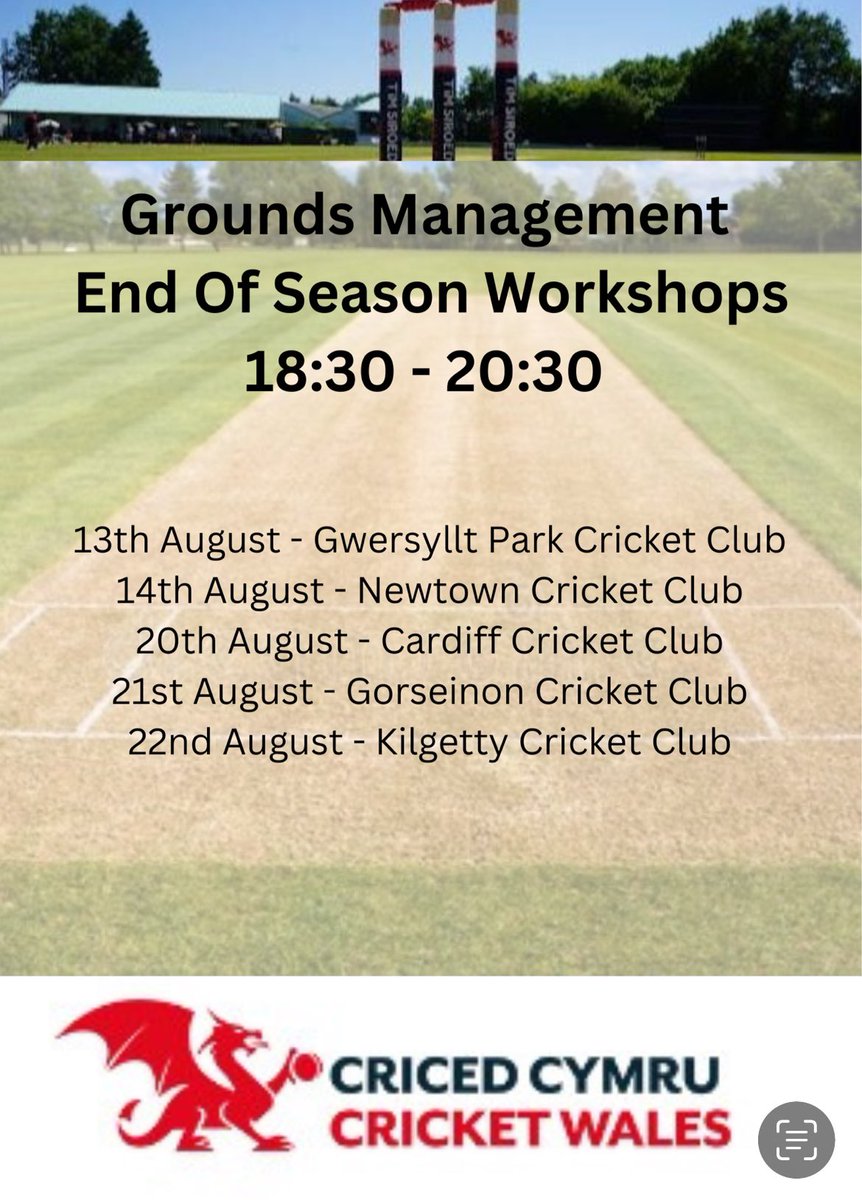 Ground Management End Of Season Renovation Workshops in partnership with @thegma_ 

We are delighted to share detail of the above workshops with you.  

Register on the link below ⬇️
docs.google.com/forms/d/e/1FAI…