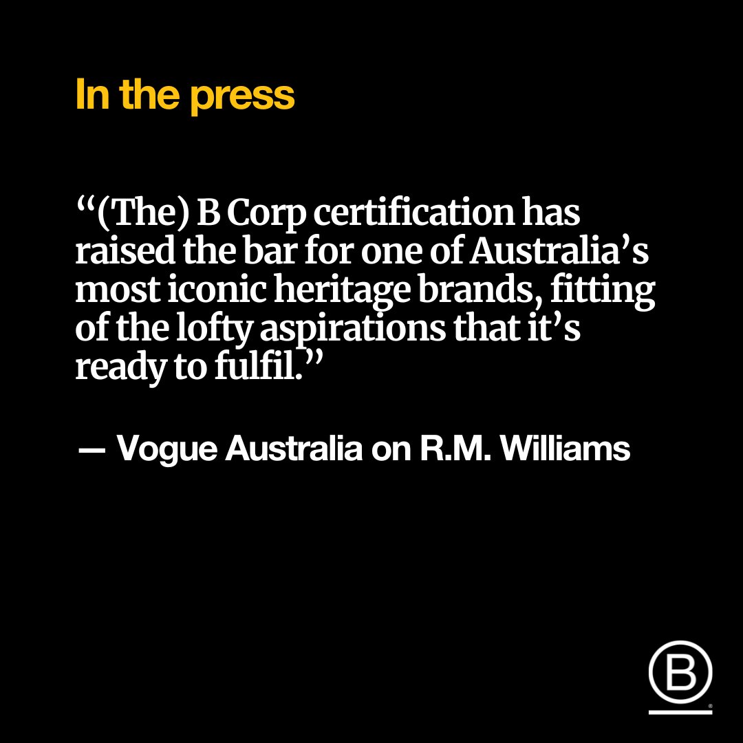What to wear, what to wear - here’s a very chic round-up of 20 Aussie B Corps from Vogue Australia to get you inspired (including newly certified @RMWilliamsAus!) bit.ly/3AfXC02