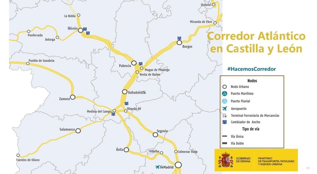 SoriaYa's tweet photo. Otro tren al que nos gustaría subirnos, el que circule por los corredores ferroviarios Atlántico y Mediterráneo, pero en los mapas diseñados por el Ministerio @transportesgob, que dirige @oscar_puente_, #Soria no se incluye.

#NosBajanDelTren https://t.co/TR5x0V0eiw