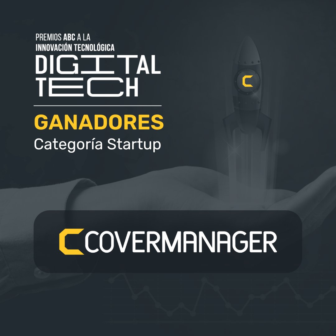 CoverManager's tweet photo. ¡Ganadores de la Categoría Startup de la I Edición de los Premios ABC a la Innovación Tecnológica Digital Tech! 🏆

Gracias @abcdesevilla @camaradesevilla y #CajaRuralSur por la organización del evento 💛

Nota de prensa 👉🏻 https://t.co/fssbBaUSCM https://t.co/GWxO3jfT7P