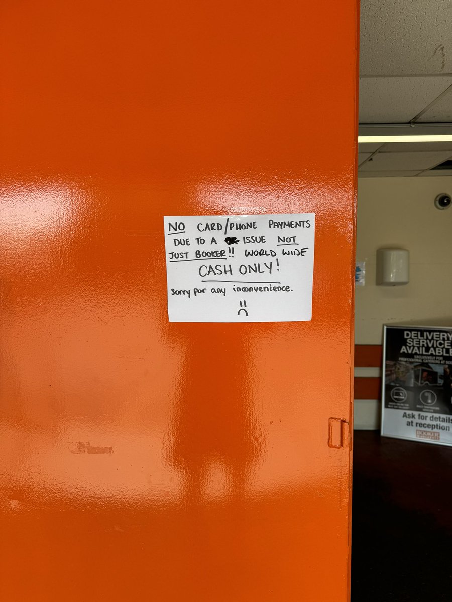 Another gentle reminder (although not very gentle) that we can’t allow cash to fade away, and those businesses that take card only will regret this decision today when they’ve got no business…we all do it, use our tap and pay or out phones but cash is the blood of the economy 👊