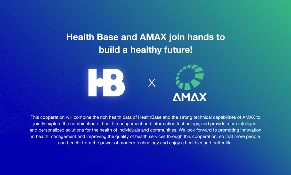 HealthBase (@healthbaseai) on Twitter photo We are delighted to share the news of our collaboration with <a href="/Armonia_Network/">ArmoniaMetaChain</a>! 🤝
Armonia Meta Chain (AMC) aims to create an innovative ecosystem with multiple gateways and integrated applications for blockchain enthusiasts worldwide.
#Healthbase #crypto We are delighted to share the news of our collaboration with <a href="/Armonia_Network/">ArmoniaMetaChain</a>! 🤝
Armonia Meta Chain (AMC) aims to create an innovative ecosystem with multiple gateways and integrated applications for blockchain enthusiasts worldwide.
#Healthbase #crypto