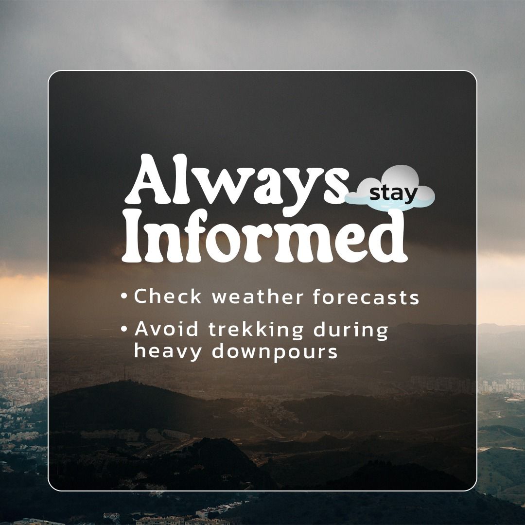 GOQii's tweet image. ☁️ Always stay informed! Checking weather forecasts can help avoid hazardous trekking conditions. 🌧️

Did you know that most trekking accidents occur due to sudden weather changes? Stay safe and plan ahead! 🌦️

#WeatherCheck #SafeTrekking #StayInformed 5/6