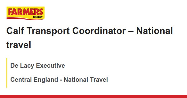 De Lacy Executive: Calf Transport Coordinator – National travel dlvr.it/T9ntb0