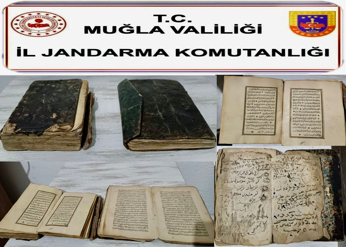 Köyceğiz İlçe Jandarma Komutanlığı tarafından tarihi eser kaçakçılarına yönelik yapılan operasyonda; Toplam değerinin 5 milyon TL olduğu değerlendirilen 1000 yıllık, 2 adet deri kaplama Kur'an-ı Kerim ele geçirilmiştir. 

#TürkiyeninHuzuru 🇹🇷
#MuğlanınHuzuru 🇹🇷

<a href="/idrisakbiyik/">Dr. İdris AKBIYIK</a>