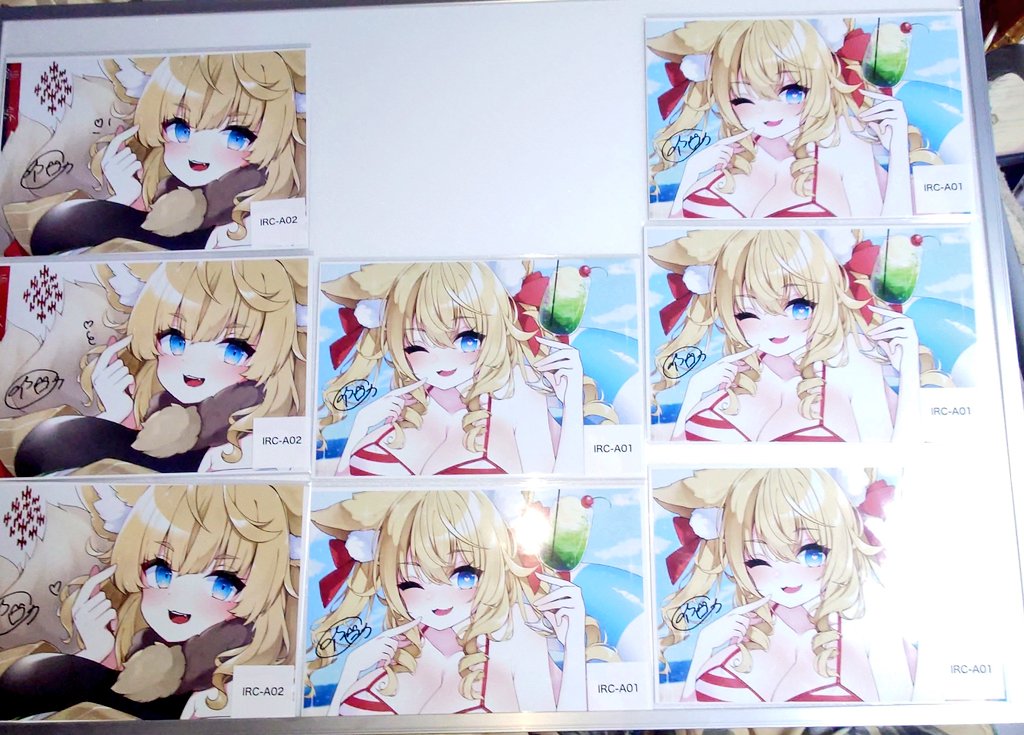 sorastianoie's tweet image. ＃響音ウェブポン
イロカさんの団体さんが来ました～😆
キャンペーンでのトートバッグ入れて沢山のイロカさんで一杯です〜
ポストカードの指ハートの落書き全部違うだね👍