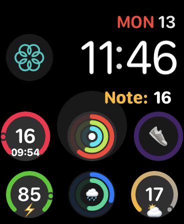 Dclabsapps's tweet photo. @Abiola__AA @Ritacroft_ And with MegaFace app you get white dot for current stand hour https://t.co/hNfzLnQ3TO