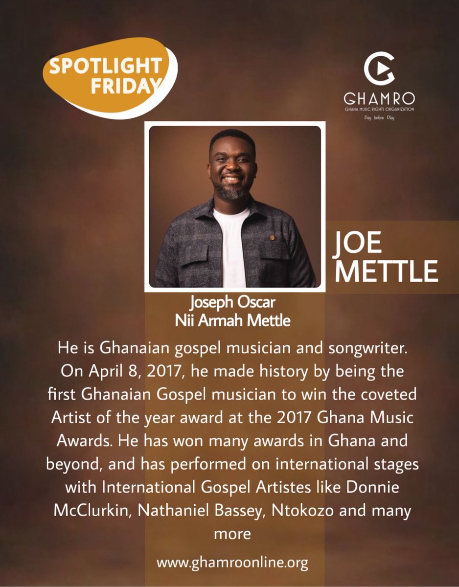 ghamroonline's tweet photo. Spotlight Friday @jmettle
#spotlightfriday #paybeforeplay #GHAMRO https://t.co/UdSUdzA8TF