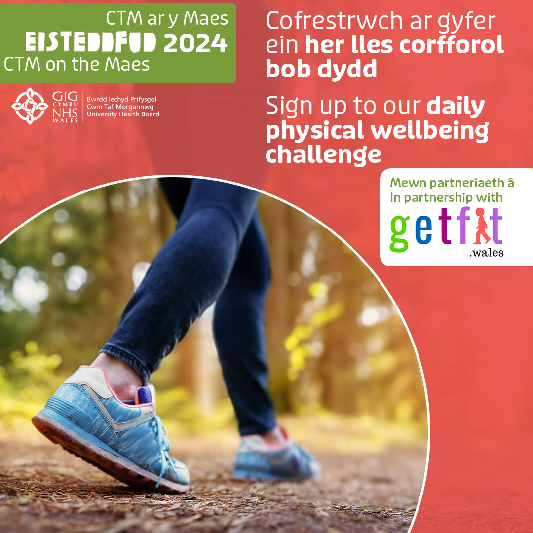 Turn Eisteddfod 2024 into an exciting adventure! We’ve partnered with <a href="/GetfitWales/">Getfit Wales</a> on a physical wellbeing challenge for everyone to enjoy.

Sign up to the daily challenge on our CTM stand and be entered into a daily prize draw.

Read how to take part 👇
ctmuhb.nhs.wales/news/eisteddfo…