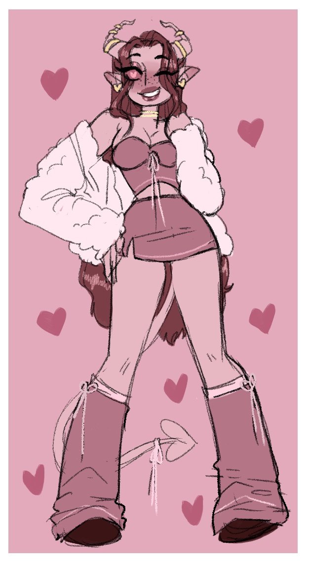 Cryptidgalaxy's tweet photo. Tiefling of Aphrodite https://t.co/ou05vgruMB
