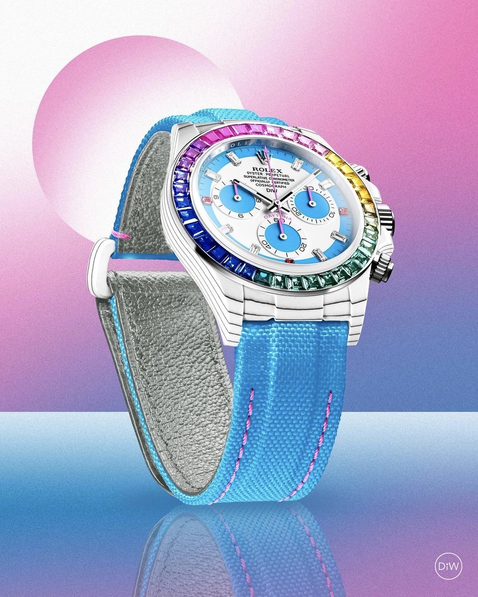 WORLDTIMER_'s tweet image. Can I see DiW RAINBOW Daytona Without Diamond Bezel?(From Customer)

DiW RAINBOW 地通拿 沒有了鑽石錶圈會是怎樣的？(客人問) 

Watch Detail:bit.ly/3VUmZ1r

#RolexDaytona #diamondRolex #rolexicedout #RolexCollection #rolexCollectors #rolexnew #RolexSubmariner #RolexDiW #ROO