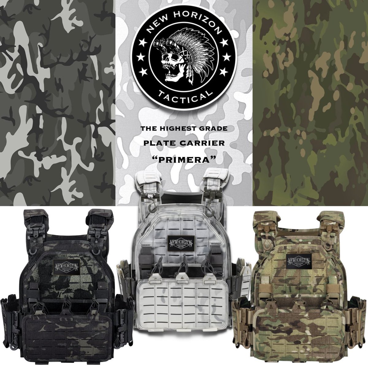 NEW_HORIZONshop's tweet photo. ただいまSALE中！
Amazonで販売中の全商品がSALE対象です。Plate carrier "Primera”のMulticamとMCBKが再販。ダンプポーチもMulticam、TigerStripe共に好評発売中です。是非この機会をお見逃しなく。

商品ページ
https://t.co/phELDJYXkk https://t.co/G9HjYh35OX