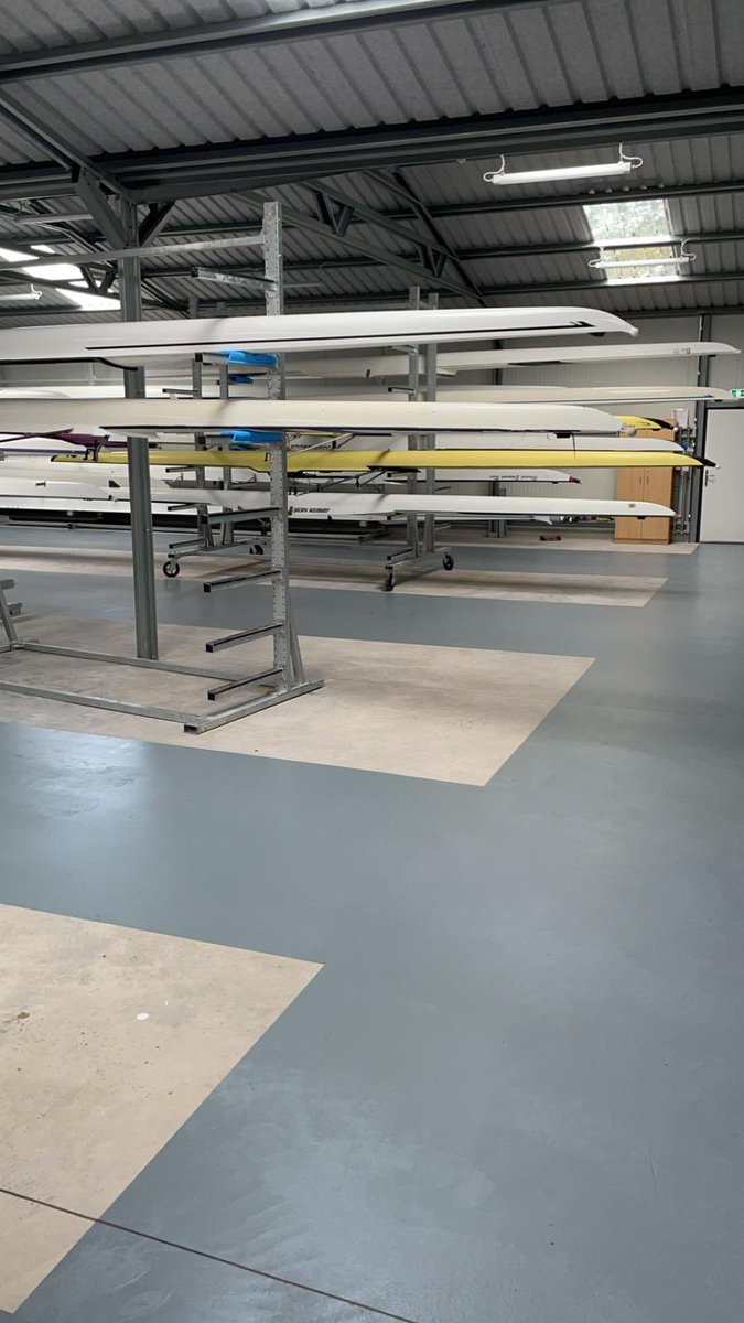 McLoughlinSon's tweet photo. Just completed for Pbc Rowing in the new facility at the Marina #pbcrowing #rowingireland #marina #cork #corkcity #corkcitycentre #floorcoatings @PresRowing https://t.co/xiIGoV62cG