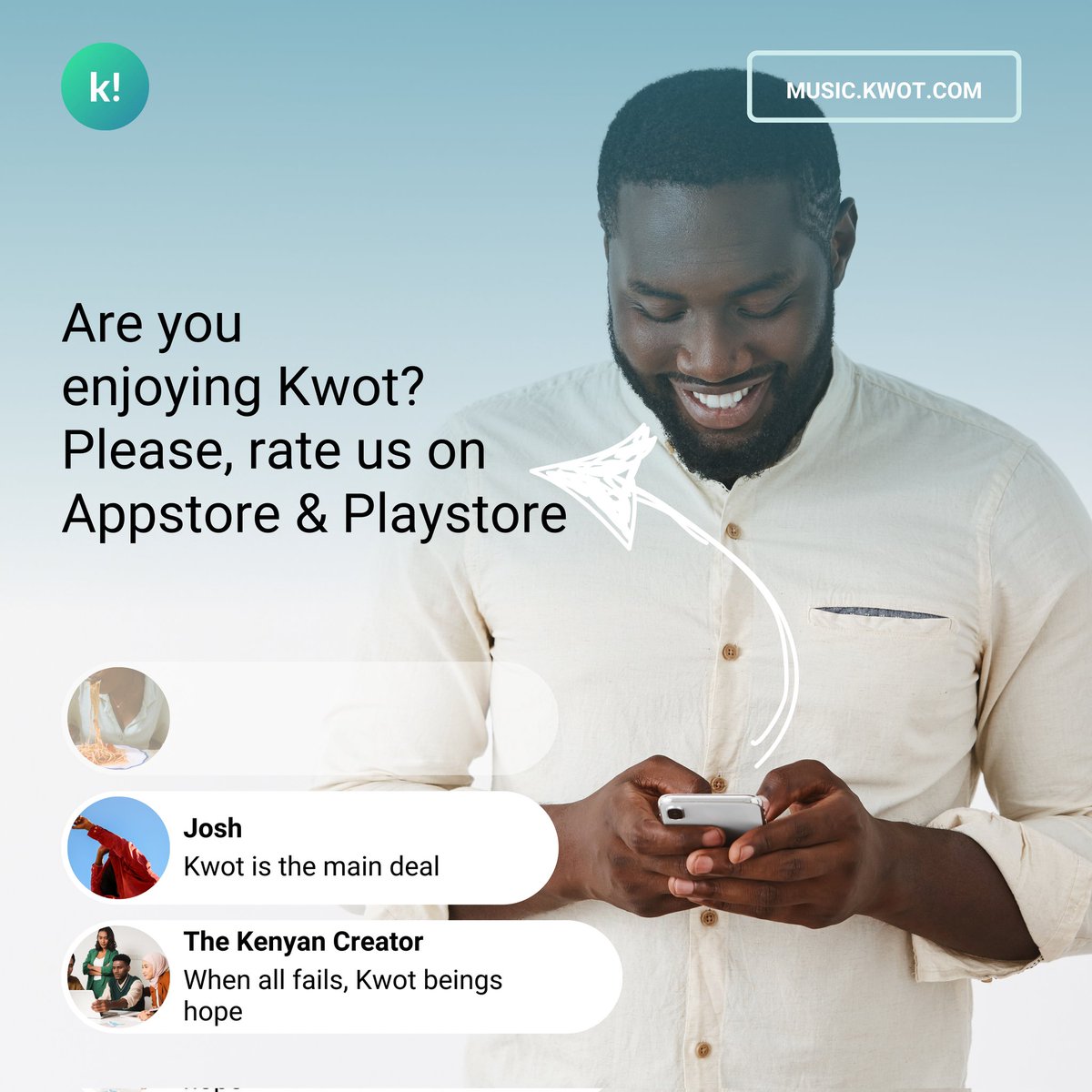 Hello KWOTers! We've hit a milestone with 10k downloads, all thanks to you. Take a moment to celebrate with us by clicking the link below and sharing your thoughts with an app review on both AppStore and PlayStore

apps.apple.com/ng/app/kwot/id…

play.google.com/store/apps/det…