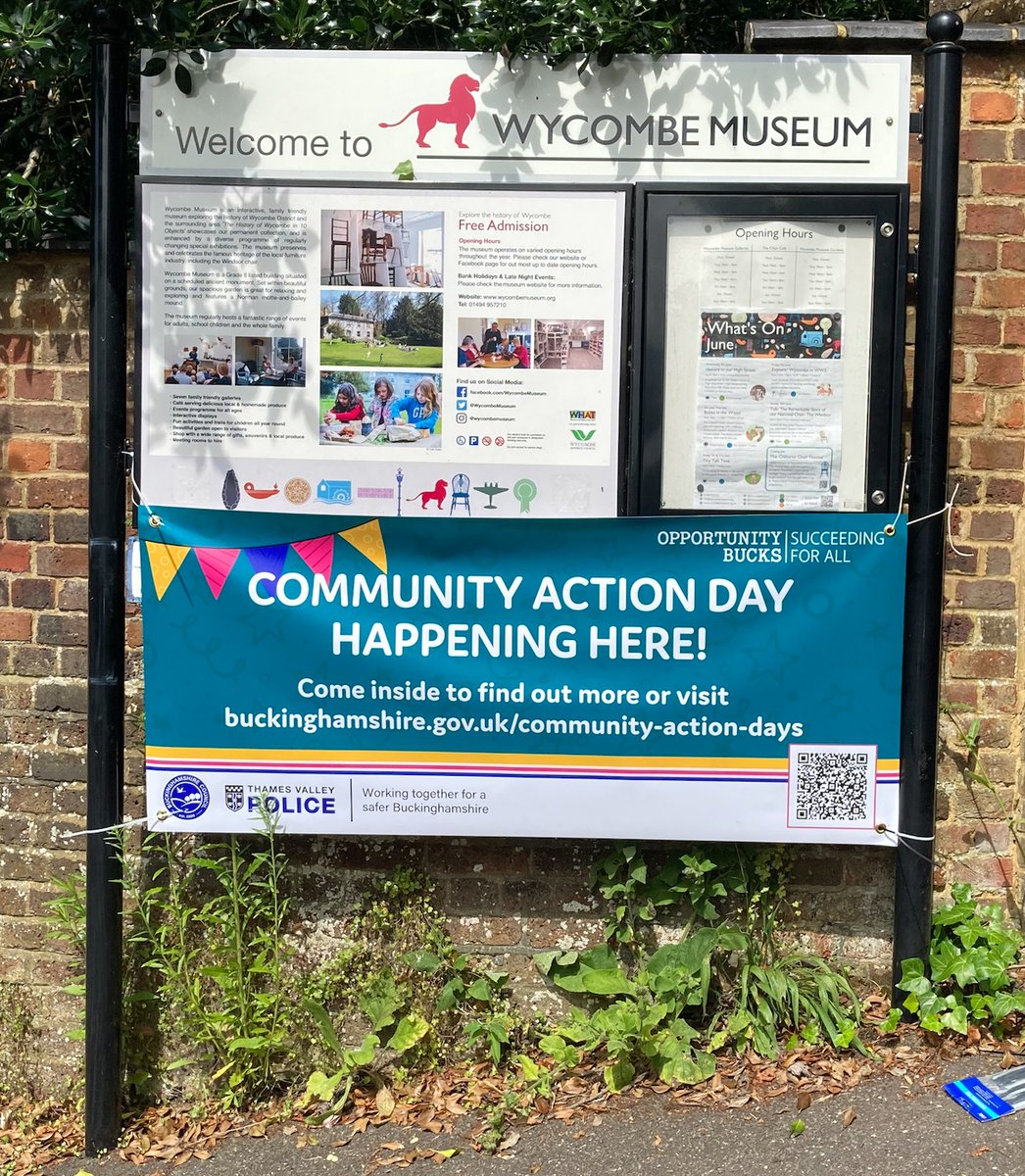 Bucks_Safety's tweet photo. Our #CommunityActionDay poster is up at @WycombeMuseum
Come along next Thursday to talk to a variety of agencies, and raise any local concerns. For further info visit - https://t.co/XWuJ4TgHSa
#PartnershipWorking #SaferBucks https://t.co/oTzA9rhy2Q