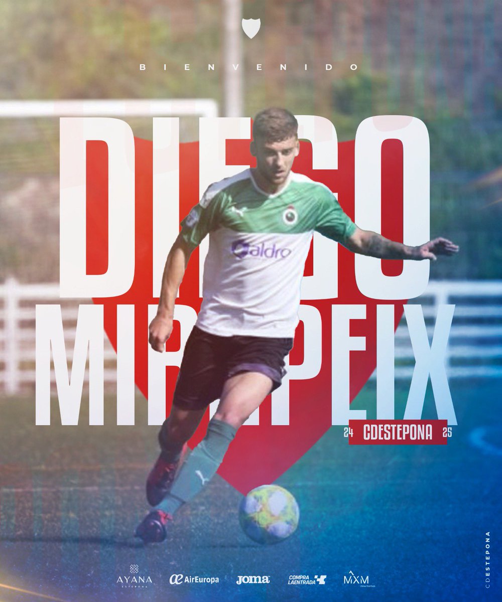 CDEstepona's tweet photo. OFICIAL 🚨

Diego Mirapeix (15/05/2000, Santiago de Compostela) firma con el CD Estepona para la próxima temporada 2024/25.

Lee más aquí ⤵️

https://t.co/Z16CdtTdrX

Bienvenido DIEGO MIRAPEIX https://t.co/HwdiF7Vudx