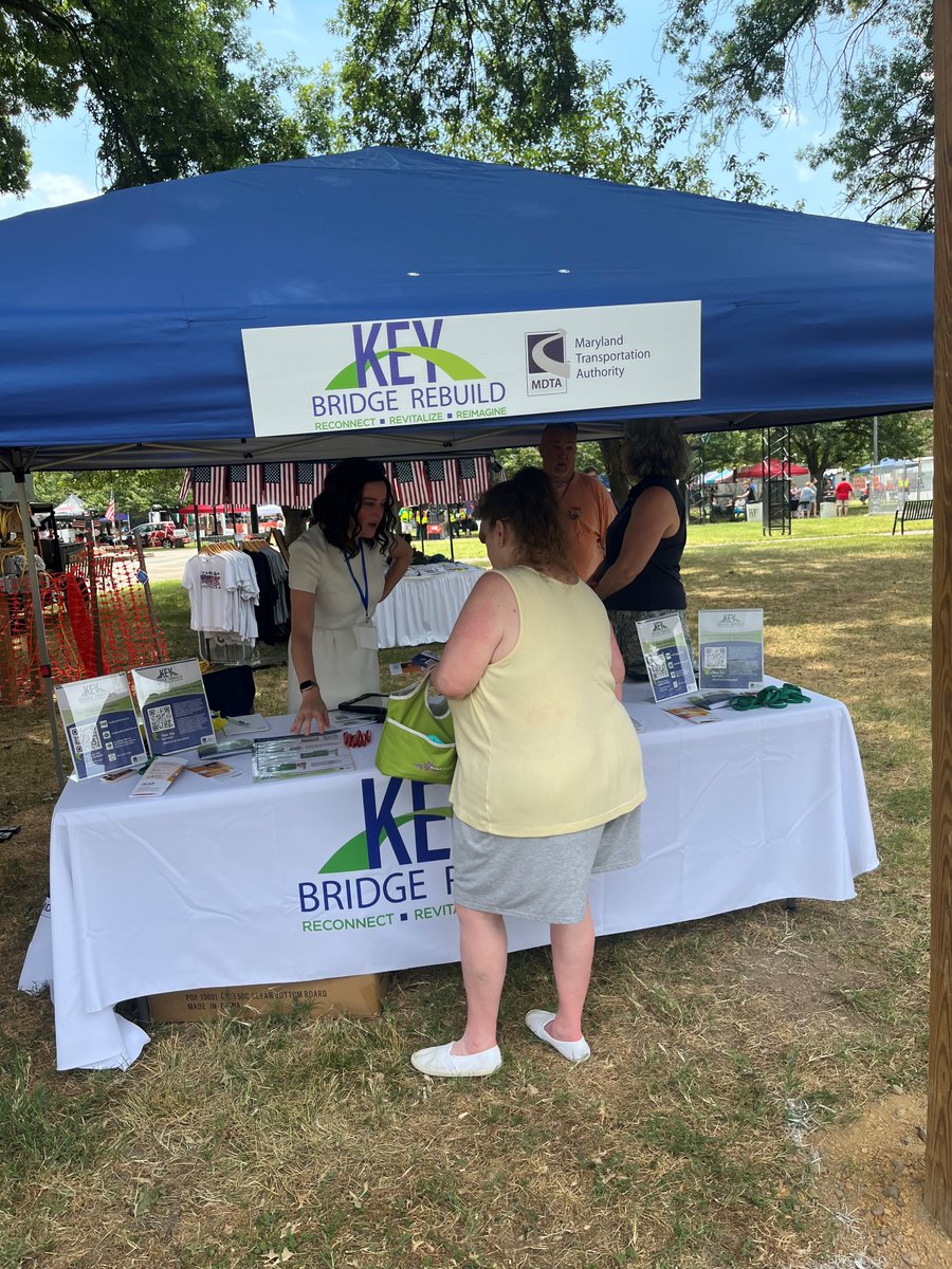 TheMDTA's tweet image. #ICYMI The Key Bridge Rebuild Team will be at the North Point- Edgemere Carnival on Tuesday, July 23, for updates on the Key Bridge rebuilding efforts and to ask any questions you may have. #KeyBridgeRebuild #KeyBridgeRebuildEngagementTour