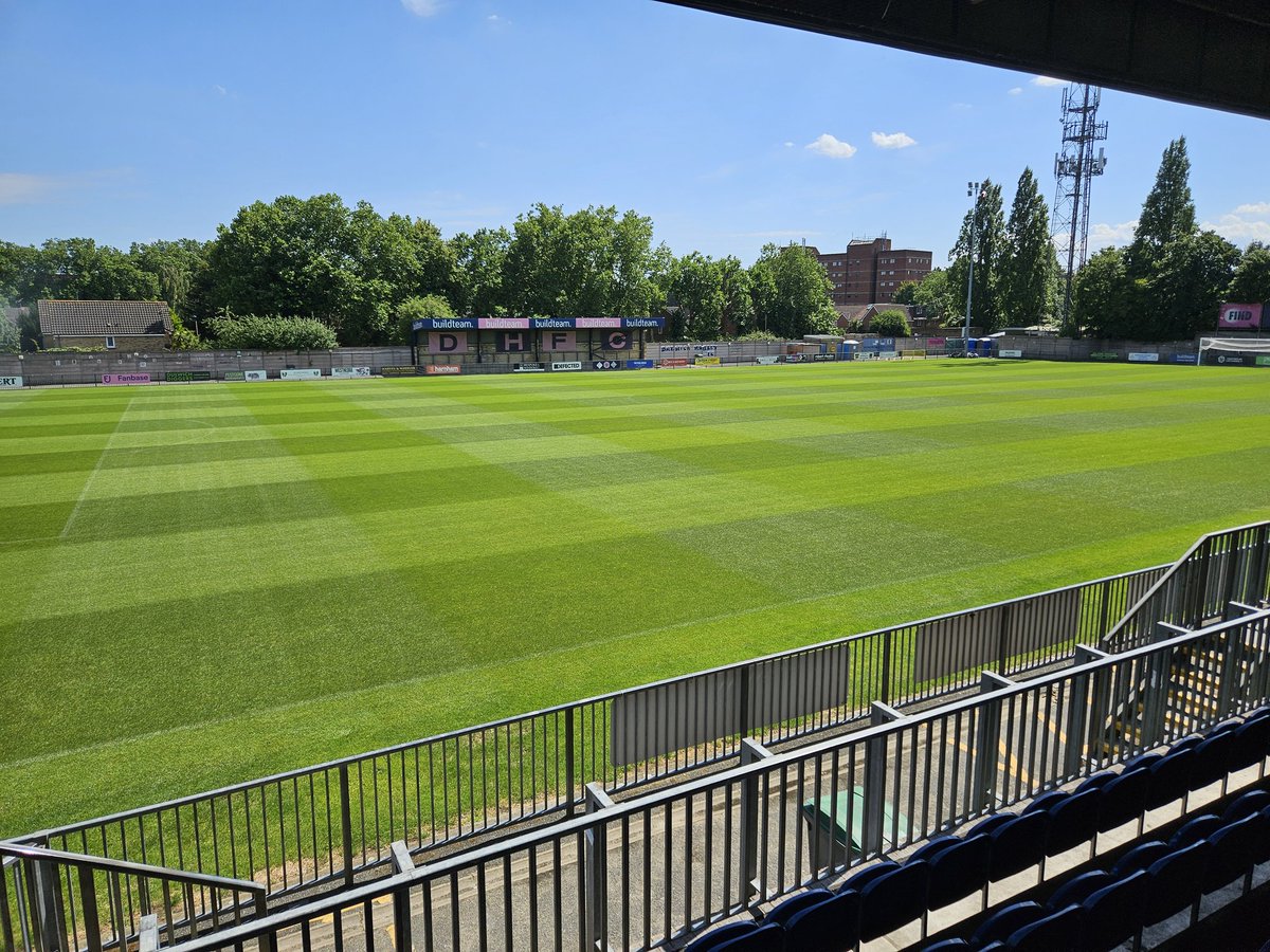 Haydn Lawrance (@haydnlawrance) on Twitter photo Pitch ready at Champion Hill after a very warm double cut and mark out 🥵, Tuesdays feed kicking in now.
All set for <a href="/DHFC_W/">Dulwich Hamlet FC W</a> vs <a href="/AFCWhyteleafeW/">AFC Whyteleafe Women</a> on Sunday!
The 1st of 3 in 6
<a href="/ianajordan/">Jordans</a>
<a href="/DulwichHamletFC/">Dulwich Hamlet FC</a> Pitch ready at Champion Hill after a very warm double cut and mark out 🥵, Tuesdays feed kicking in now.
All set for <a href="/DHFC_W/">Dulwich Hamlet FC W</a> vs <a href="/AFCWhyteleafeW/">AFC Whyteleafe Women</a> on Sunday!
The 1st of 3 in 6
<a href="/ianajordan/">Jordans</a>
<a href="/DulwichHamletFC/">Dulwich Hamlet FC</a>