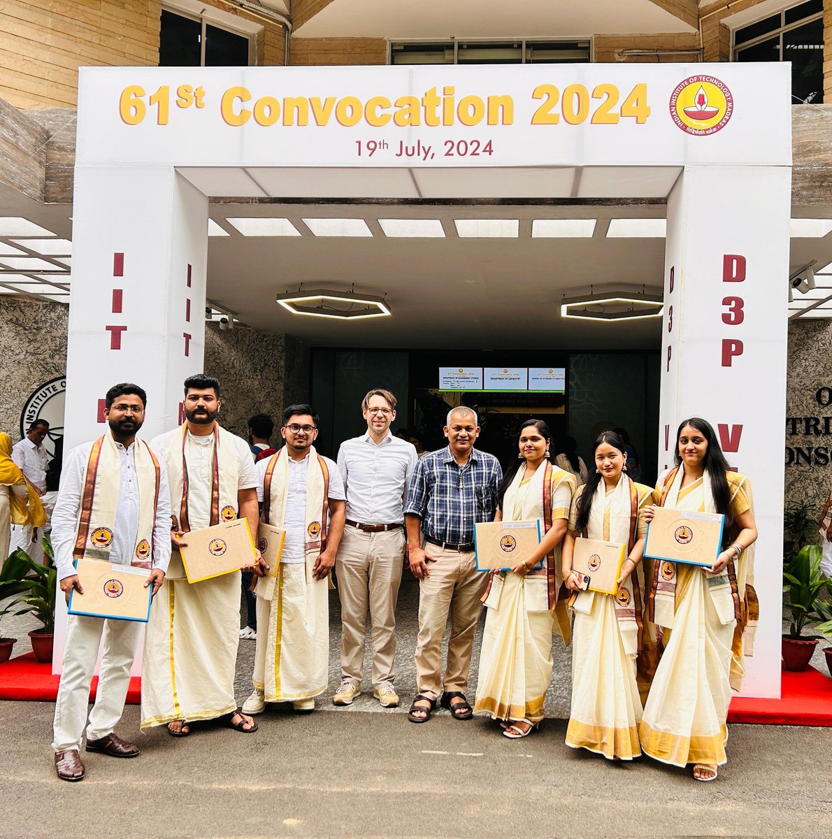 Alaka Nanda Pradhan (@alaka_pradhan95) on Twitter photo 61st convocation 🎓 <a href="/iitmadras/">IIT Madras</a>
Celebrating years of hardwork and dedication.
Congratulations to all the graduates of the Ghosh lab. <a href="/GhoshLaB_IITM/">GhoshLaB_IITM</a>
<a href="/UKaur_27/">Urminder Kaur</a> <a href="/AsifAhm30311942/">Asif Ahmad</a> @manish_kr029 <a href="/AjayBains1999/">Ajay Bains</a> @nampipunyo
#PhDdone #convocated
🎓 61st convocation 🎓 <a href="/iitmadras/">IIT Madras</a>
Celebrating years of hardwork and dedication.
Congratulations to all the graduates of the Ghosh lab. <a href="/GhoshLaB_IITM/">GhoshLaB_IITM</a>
<a href="/UKaur_27/">Urminder Kaur</a> <a href="/AsifAhm30311942/">Asif Ahmad</a> @manish_kr029 <a href="/AjayBains1999/">Ajay Bains</a> @nampipunyo
#PhDdone #convocated
🎓
