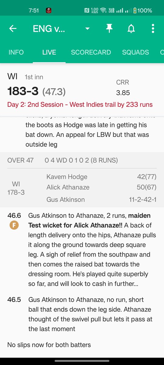 Maneesh236's tweet photo. @cricbuzz
Maiden Test wicket for batsman 😂😂😂
#ENGvWI #T20Cricket https://t.co/Cl2MeAHZnp