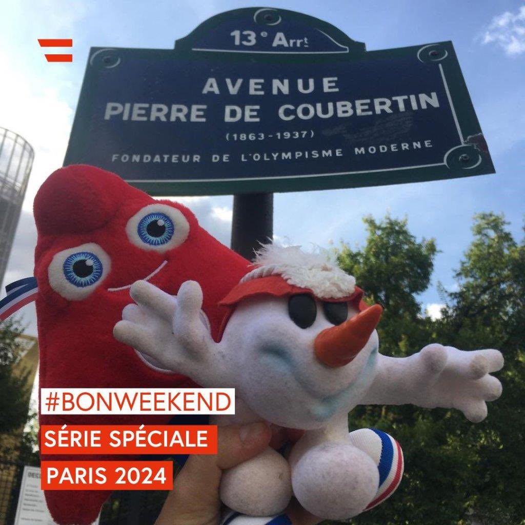 AustriainFR's tweet photo. 🎉 Pour fêter l'arrivée du week-end, nos deux amis Phryge #paris2024🇫🇷 et Schneemandl #innsbruck1976 🇦🇹 font aujourd'hui un clin d’œil à Pierre de Coubertin, fondateur de l'olympisme moderne devant la rue qui porte son nom dans le 13e arrondissement!
@paris2024 #TeamAUT https://t.co/0tvKuiKMqV