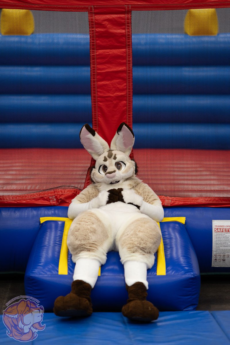Bouncin', playing games, sliding around... so much enjoyment!

Also so much energy expended too at <a href="/GetOutTheFloat/">Get Out The Float</a>! Tired bunneh was tired!

Remember to drink water and stretch!

For now though... a nap!

Happy #FursuitFriday!

📸 by: <a href="/Stuperfox_Photo/">Stuperfox</a>
Fursuit by: <a href="/lemonbrat/">Lemonbrat@FurCon! 🌈🍋💛</a>