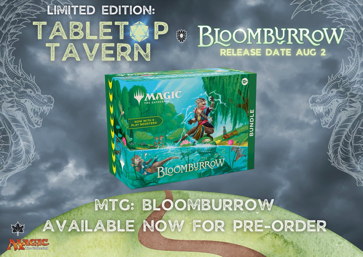 LE_Tabletop's tweet photo. Pre-order today to secure your Limited Edition Bloomburrow packs in store!
Get ready to unbox your exciting Bundle Box!
Don't miss out on this opportunity to dive into the world of Bloomburrow!
#PreorderNow #LimitedEdition #BundleBoxes #magicthegathering #bloomburrow https://t.co/3o7eS37iA5